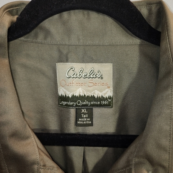 Cabela's XL Tall Button-Down Short Sleeve Outdoor Heavy - Picture 2 of 6